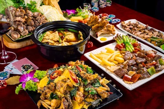 family feast bucket with fried chicken pieces